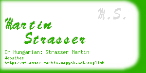martin strasser business card
